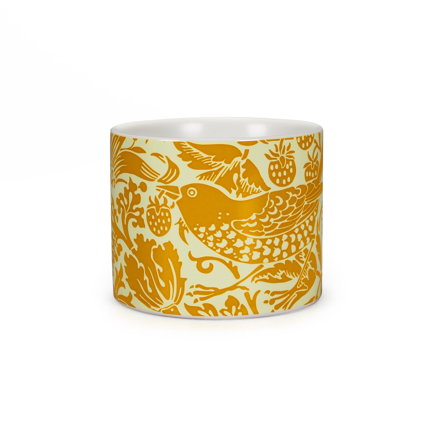 William Morris Plant Pot – Strawberry Thief Yellow