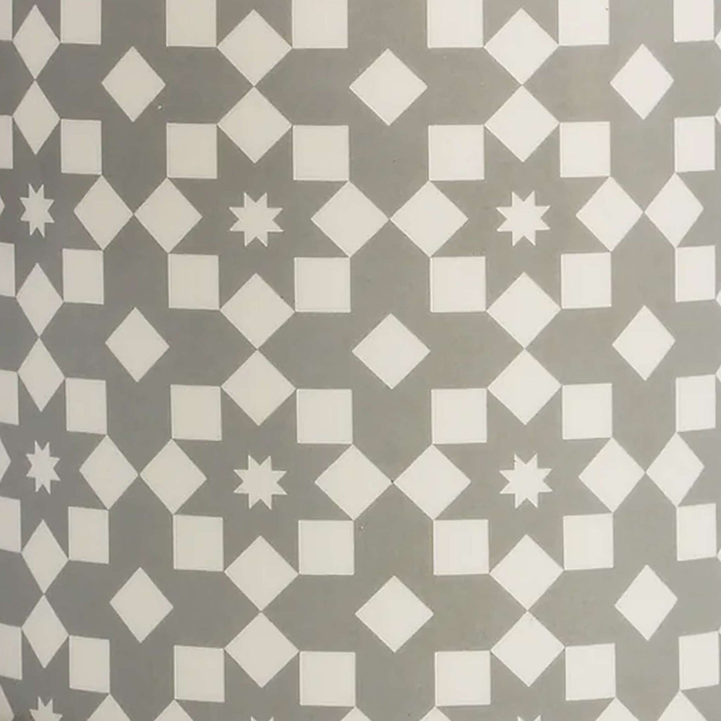 Ceramic Plant Pot Tiles Design Grey Flowers