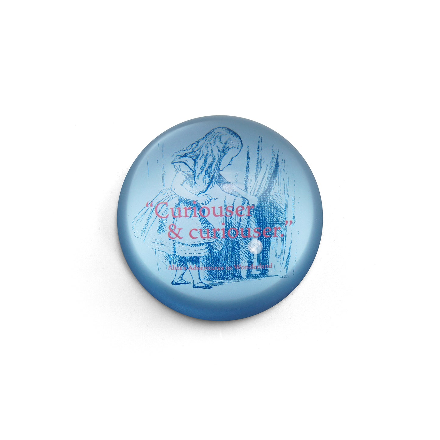 Alice in Wonderland Glass Paperweight