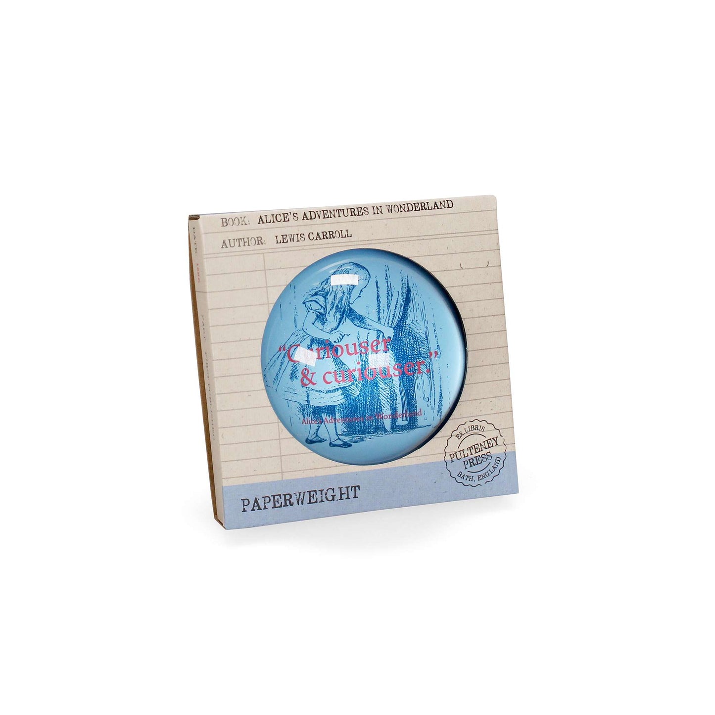 Alice in Wonderland Glass Paperweight