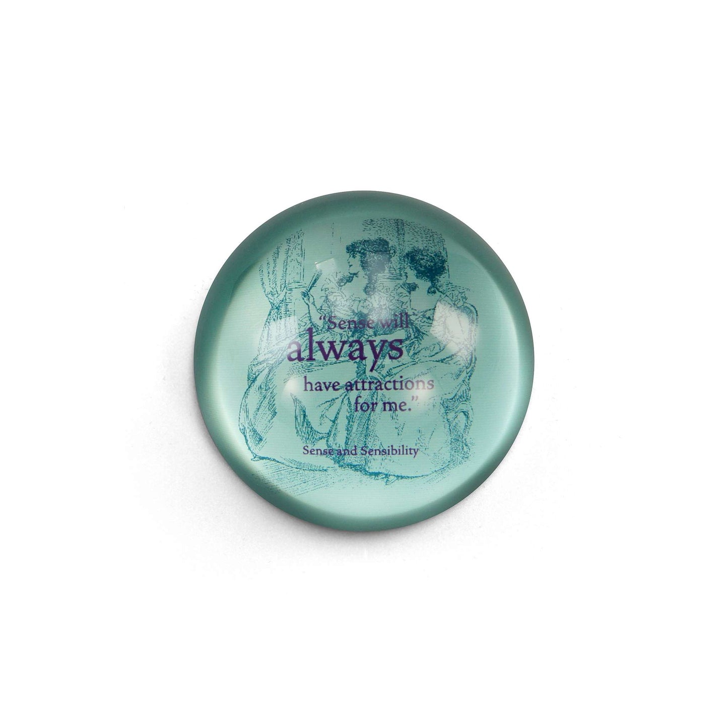 Jane Austen Sense and Sensibility Glass Paperweight