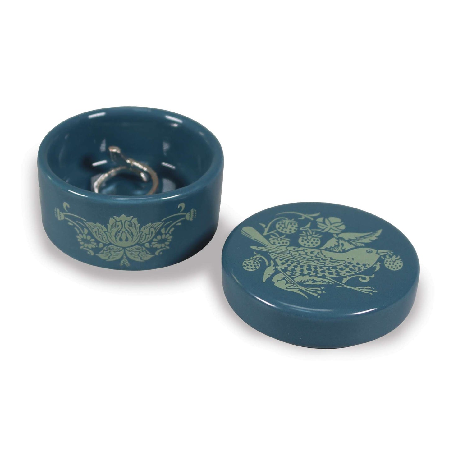 William Morris Jewelry Box – Strawberry Thief Green