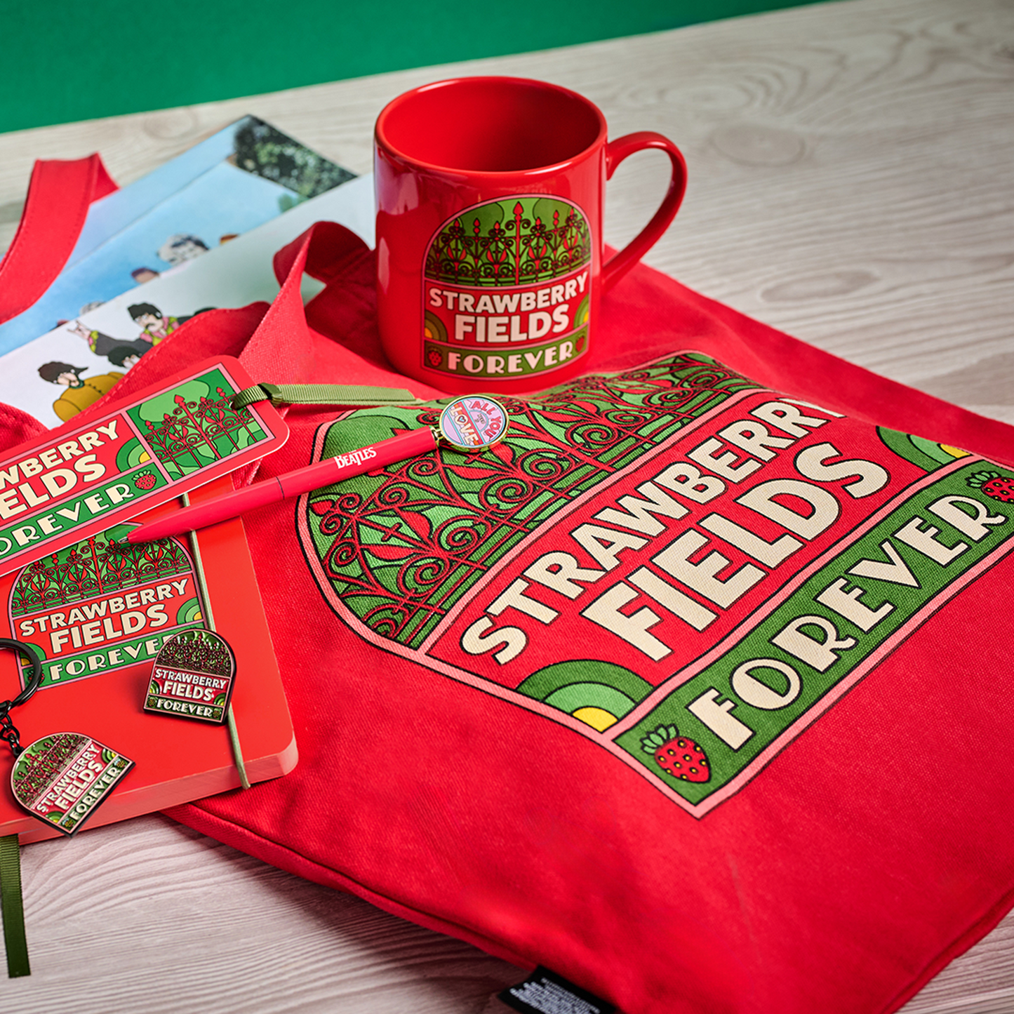 The Beatles Strawberry Fields Cotton Tote