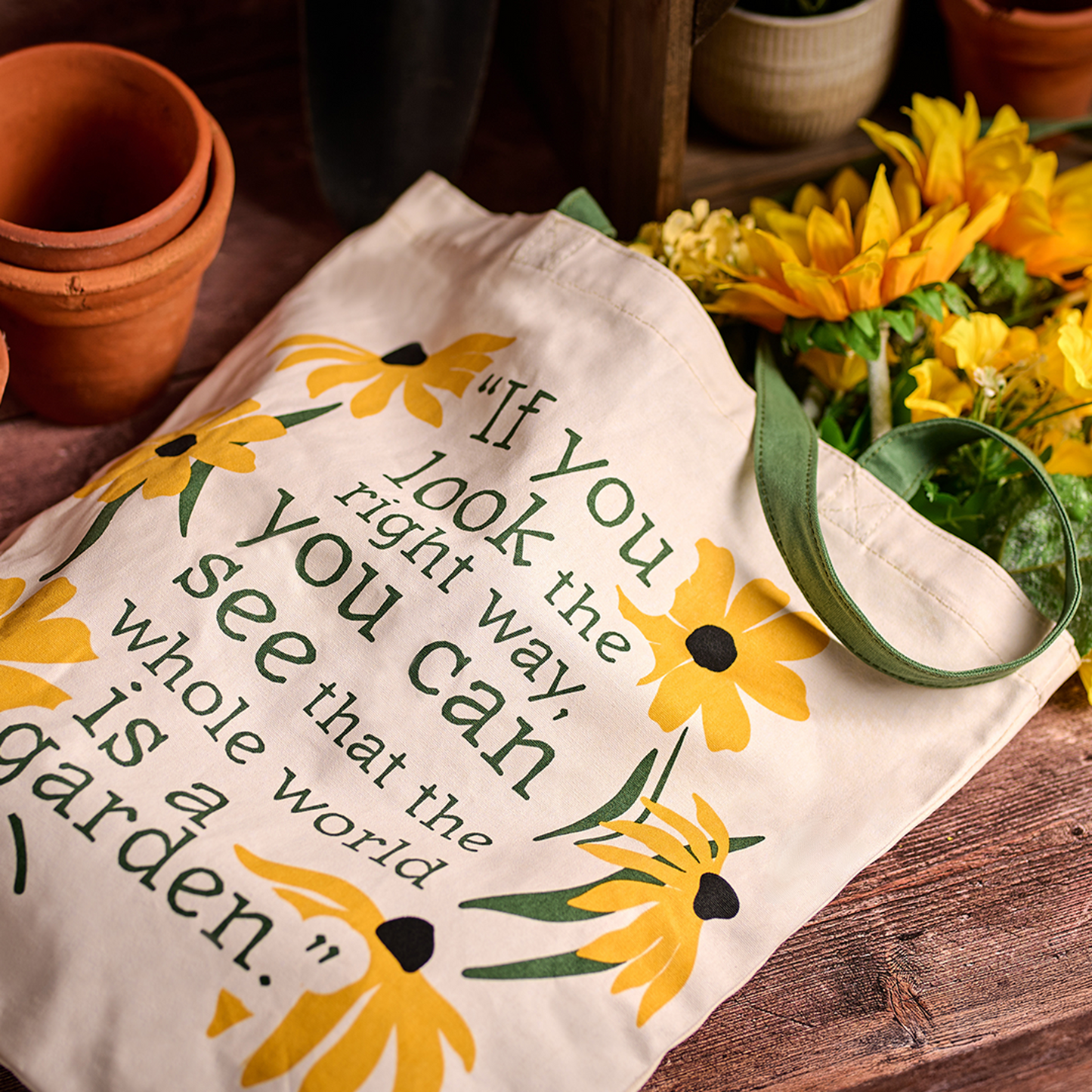 Secret Garden Tote Bag – Floral Book Lover Gift