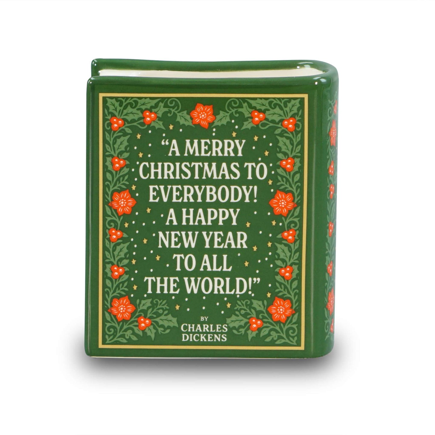 Small Book Pot Ceramic (3.9") - A Christmas Carol