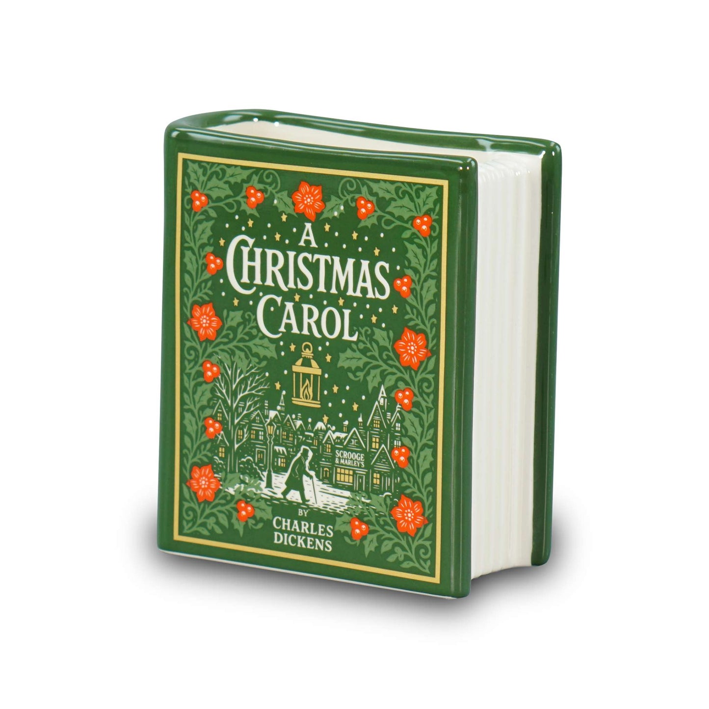 Small Book Pot Ceramic (3.9") - A Christmas Carol