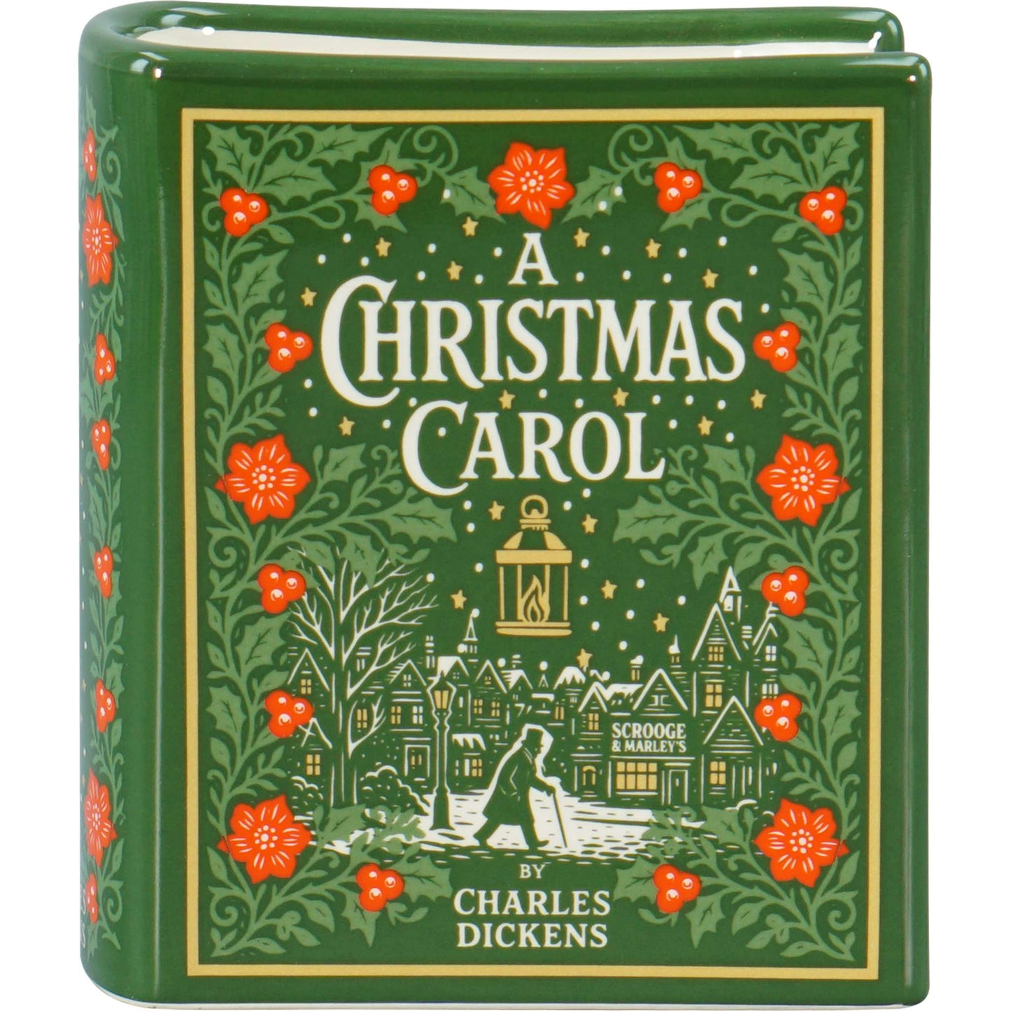 Small Book Pot Ceramic (3.9") - A Christmas Carol
