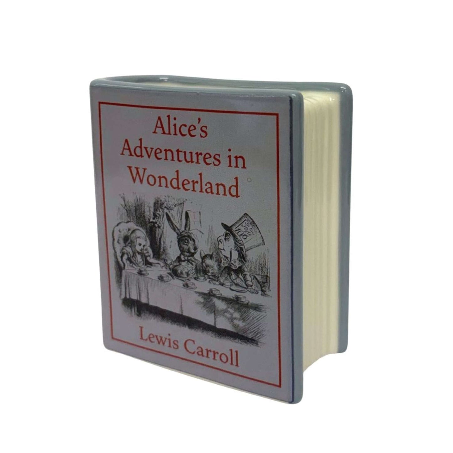 Small Book Pot Ceramic(3.9")-Alice's Adventures in Wonderld