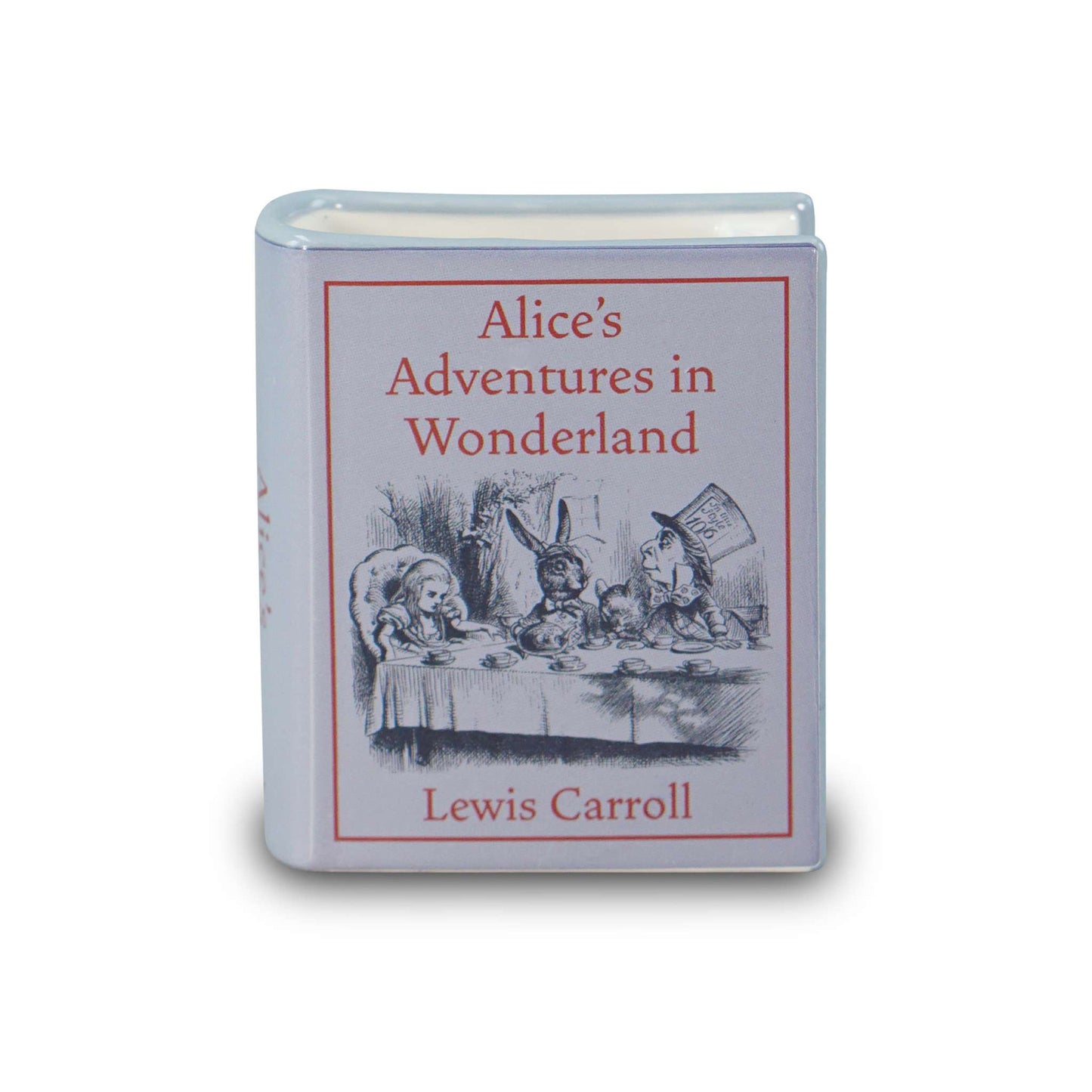 Small Book Pot Ceramic(3.9")-Alice's Adventures in Wonderld