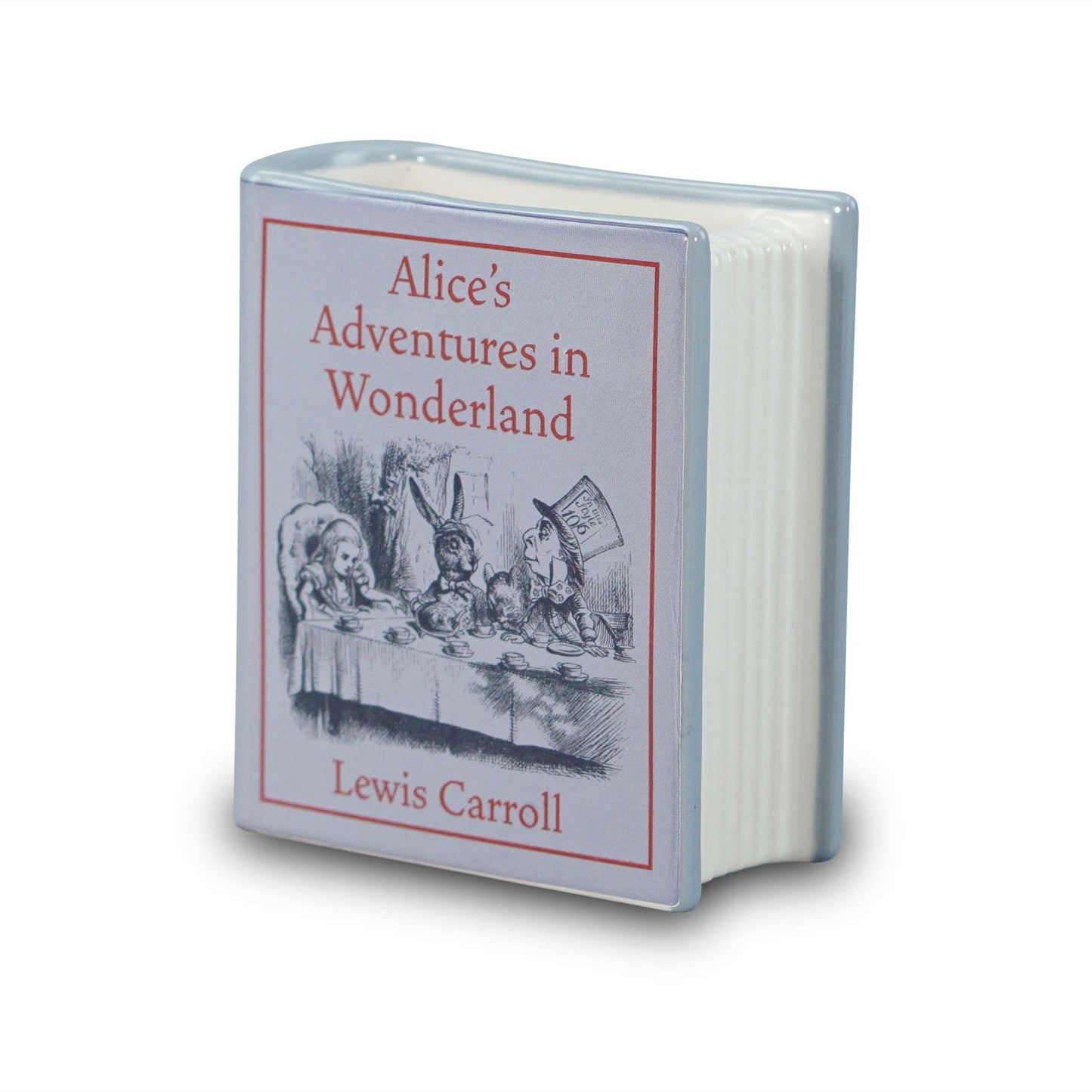Small Book Pot Ceramic(3.9")-Alice's Adventures in Wonderld