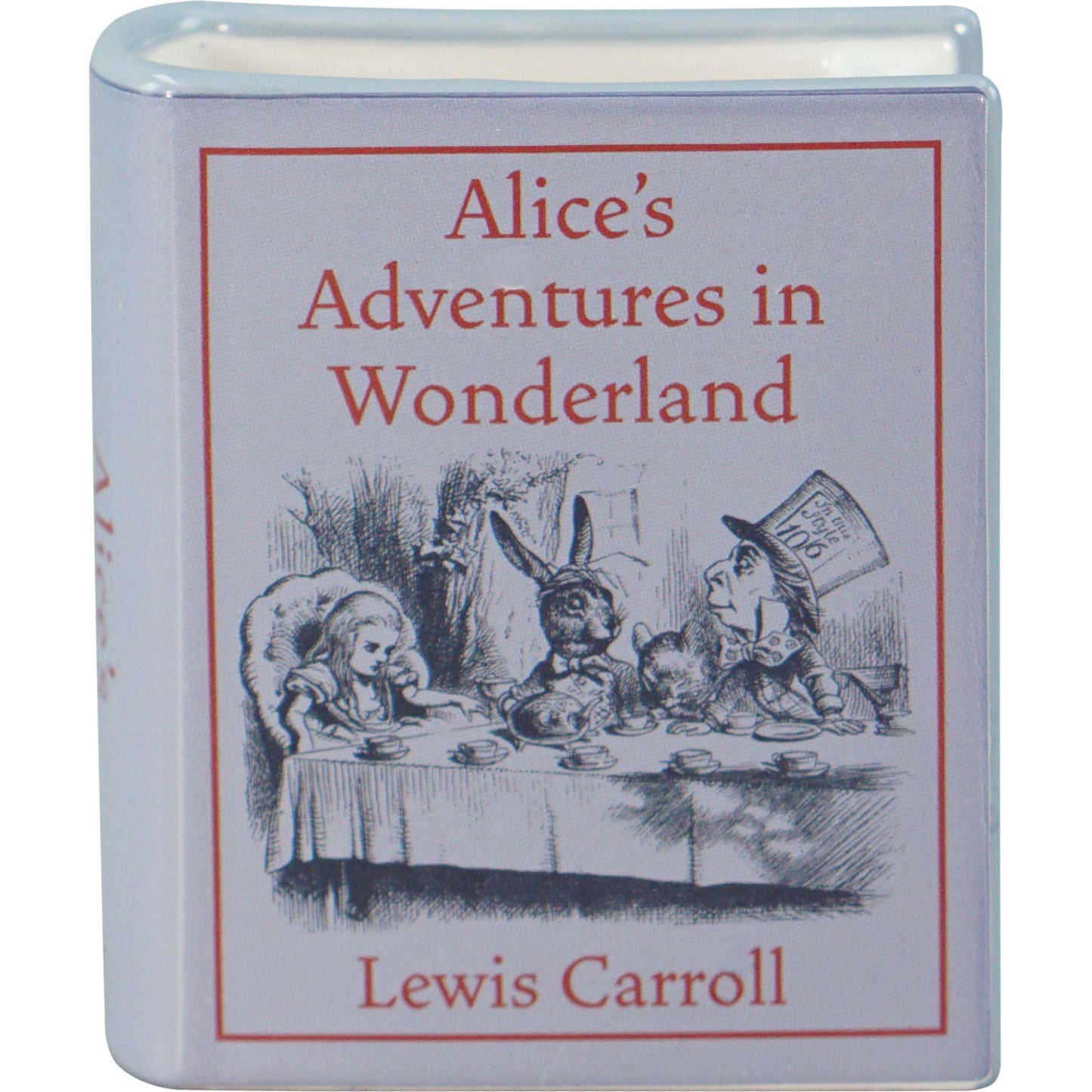 Small Book Pot Ceramic(3.9")-Alice's Adventures in Wonderld
