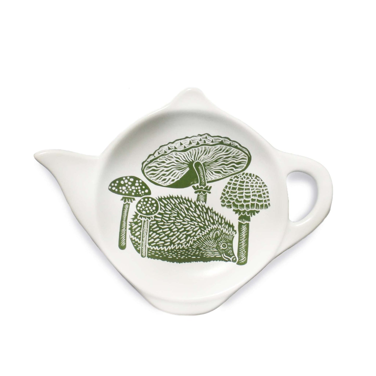 Ceramic Tea Bag Spoon Holder Mushroom Hedgehog