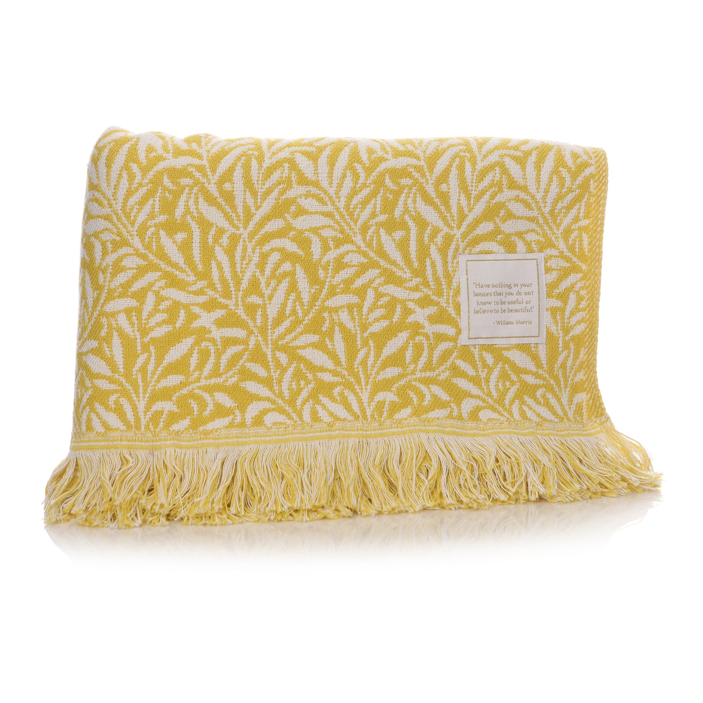 William Morris Throw Blanket – Willow Ochre Yellow