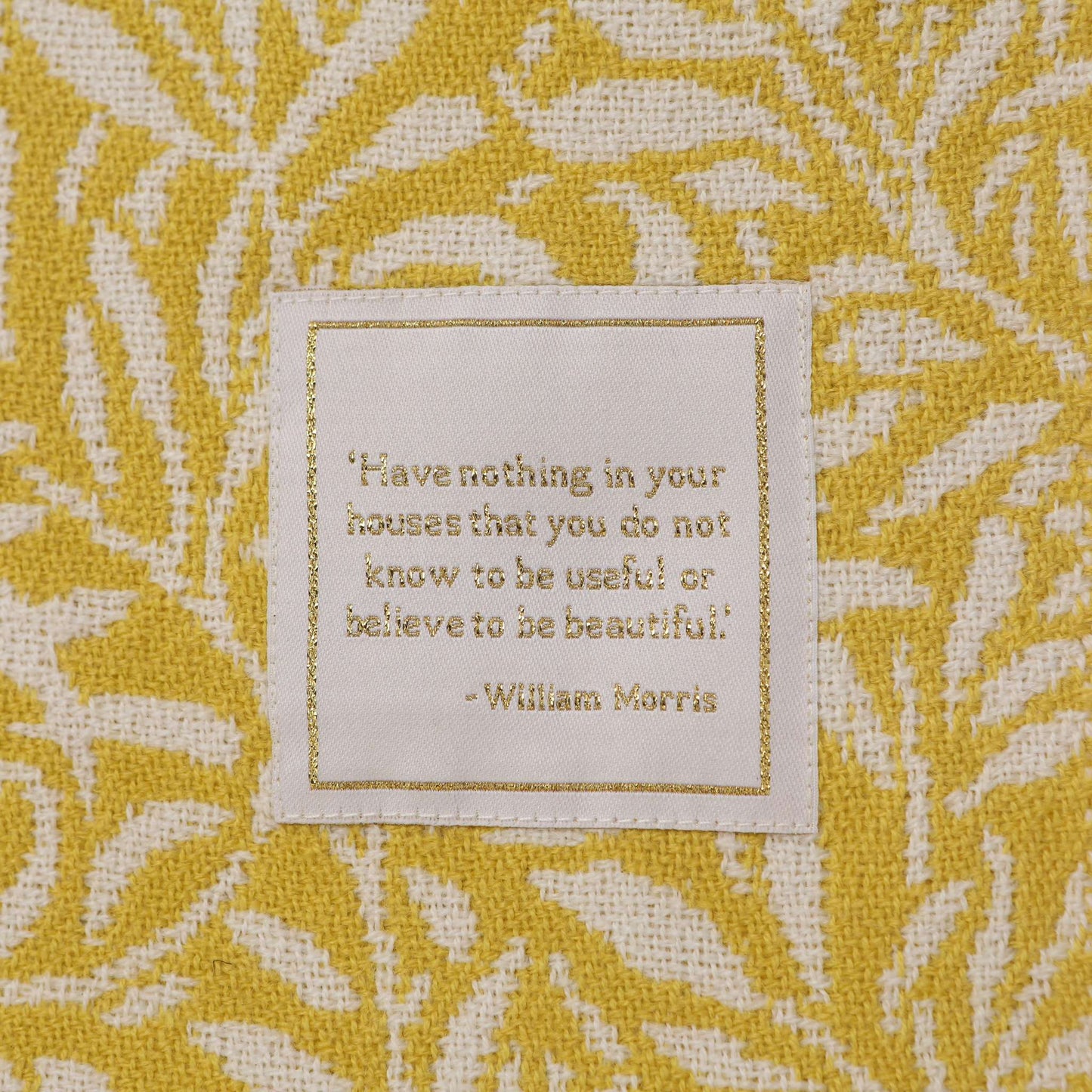 William Morris Throw Blanket – Willow Ochre Yellow