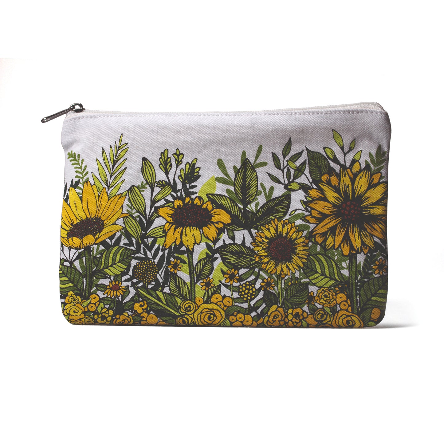 Recycled Cotton Pouch Sunflowers Summer Floral