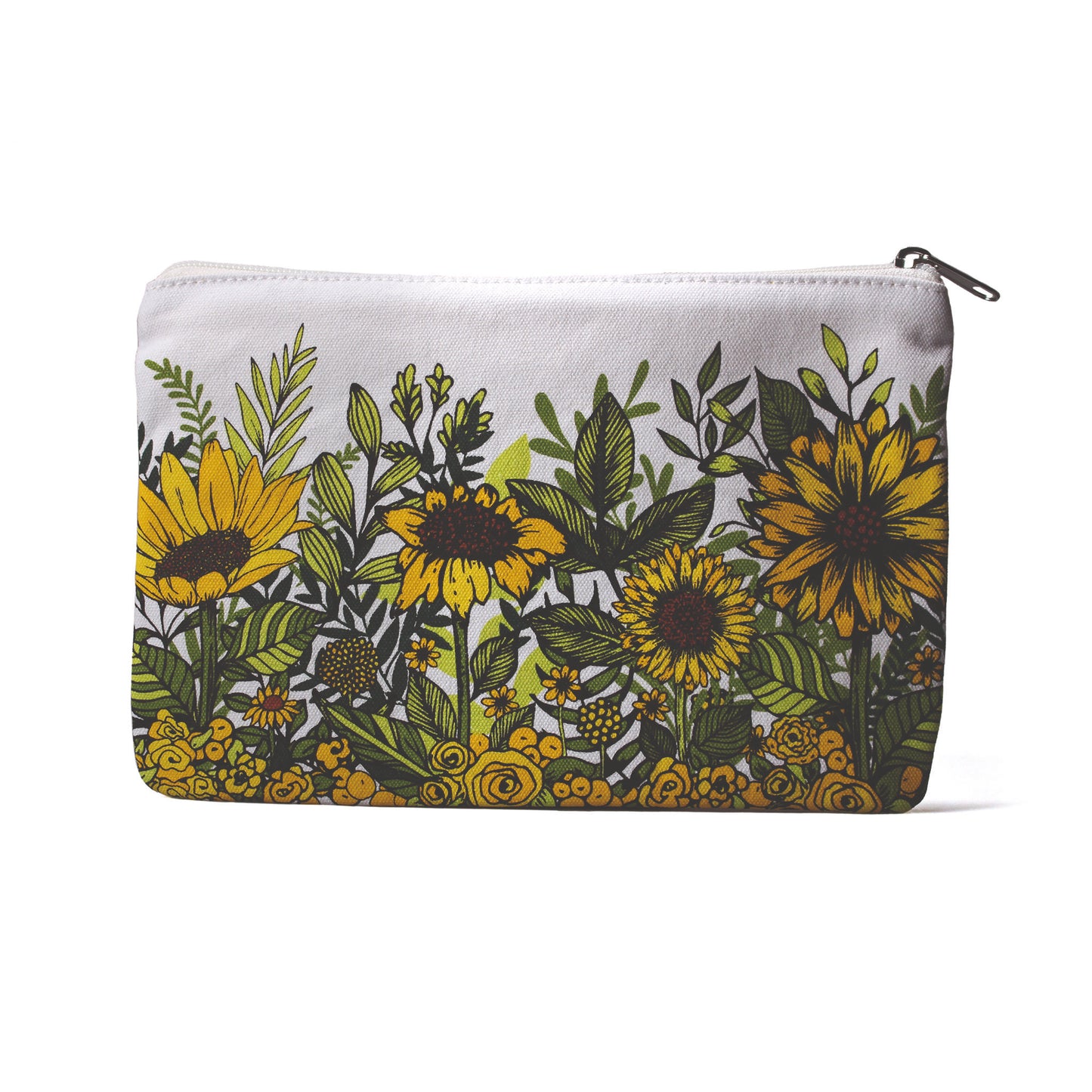 Recycled Cotton Pouch Sunflowers Summer Floral