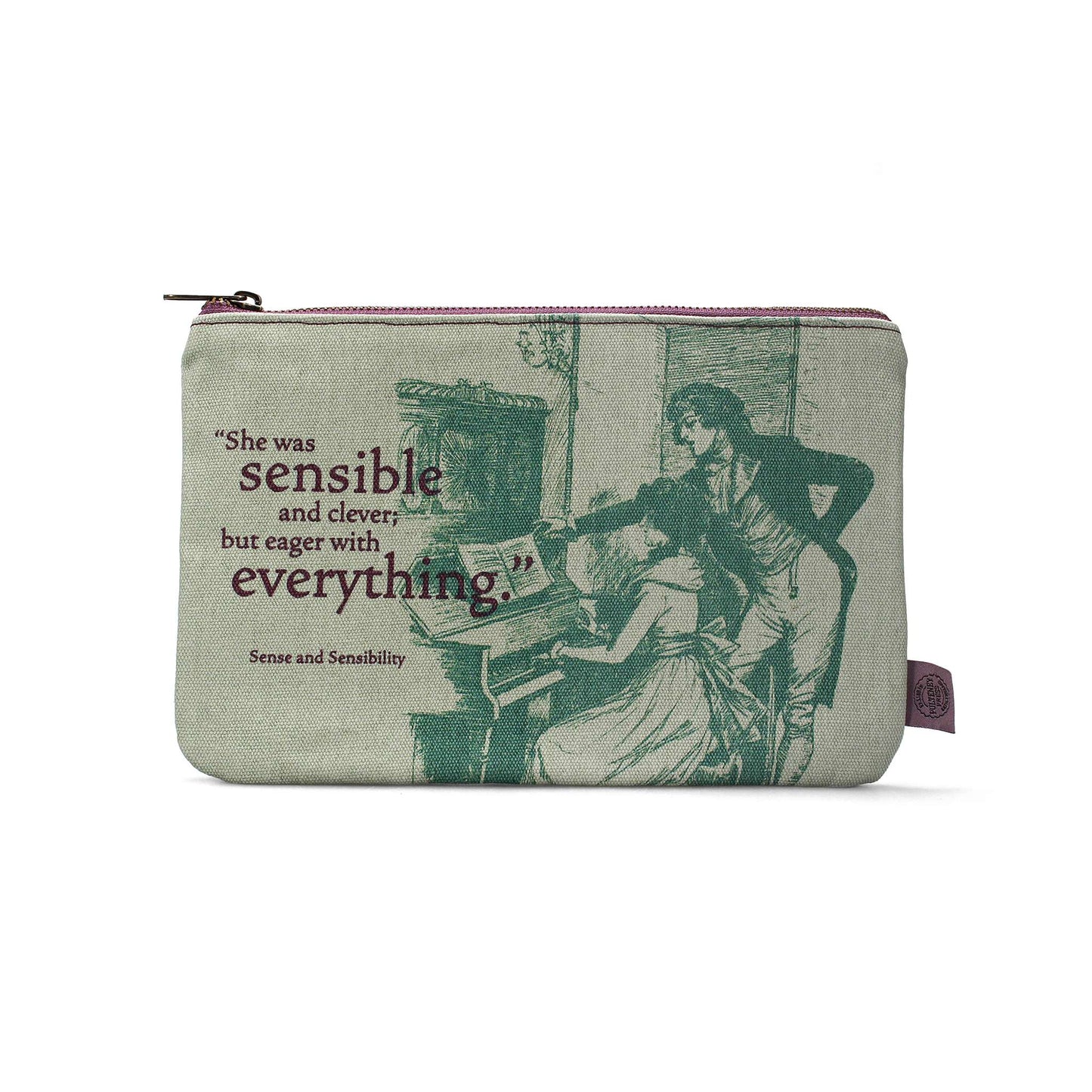 Recycled Cotton Pouch Jane Austen Sense and Sensibility