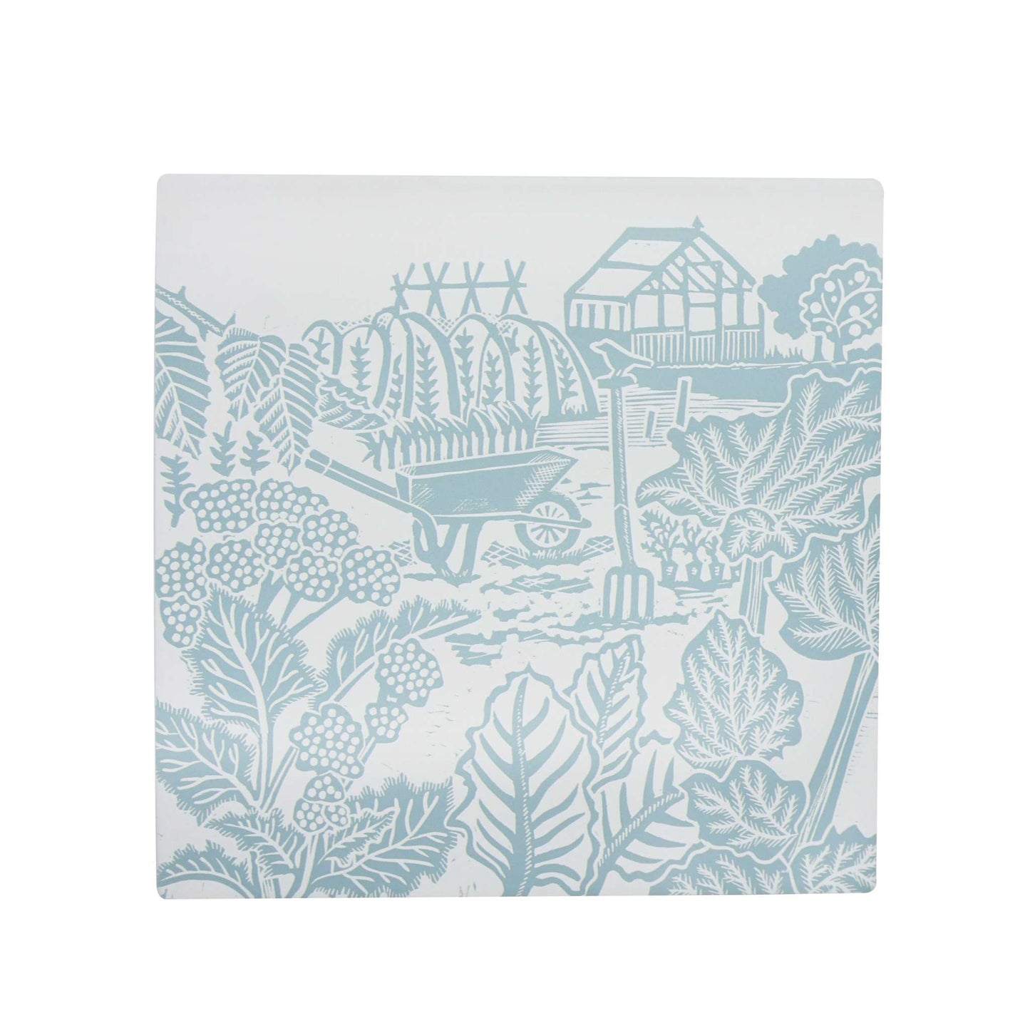 Ceramic Trivet Vegetable Garden Blue