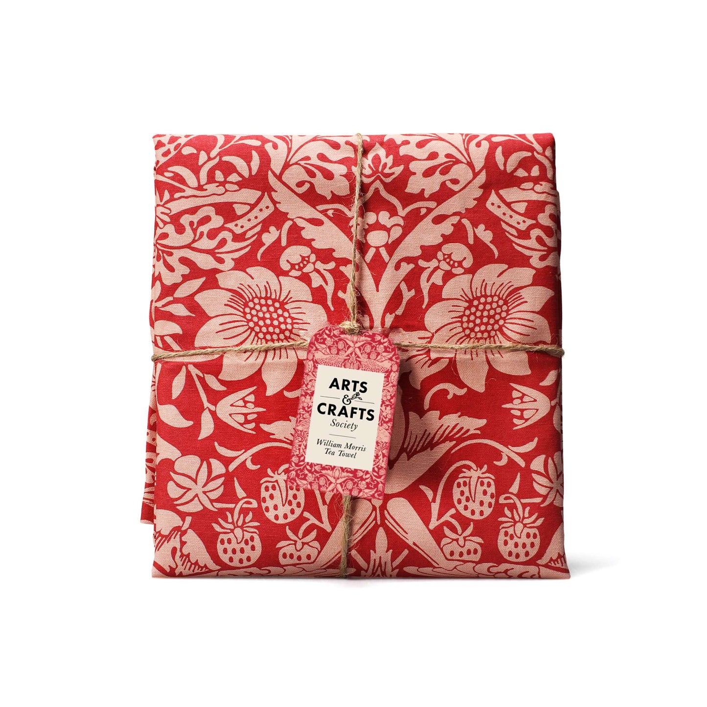 William Morris Tea Towel – Raspberry