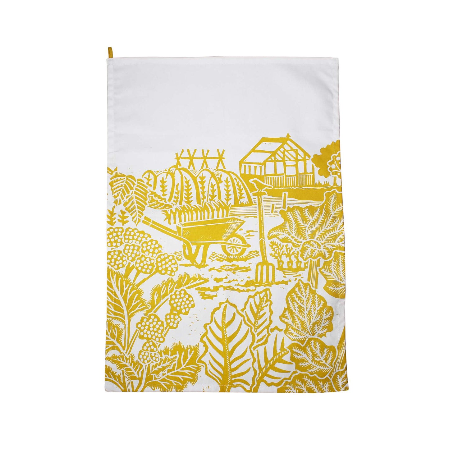 Vegetable Garden Yellow Tea Towel