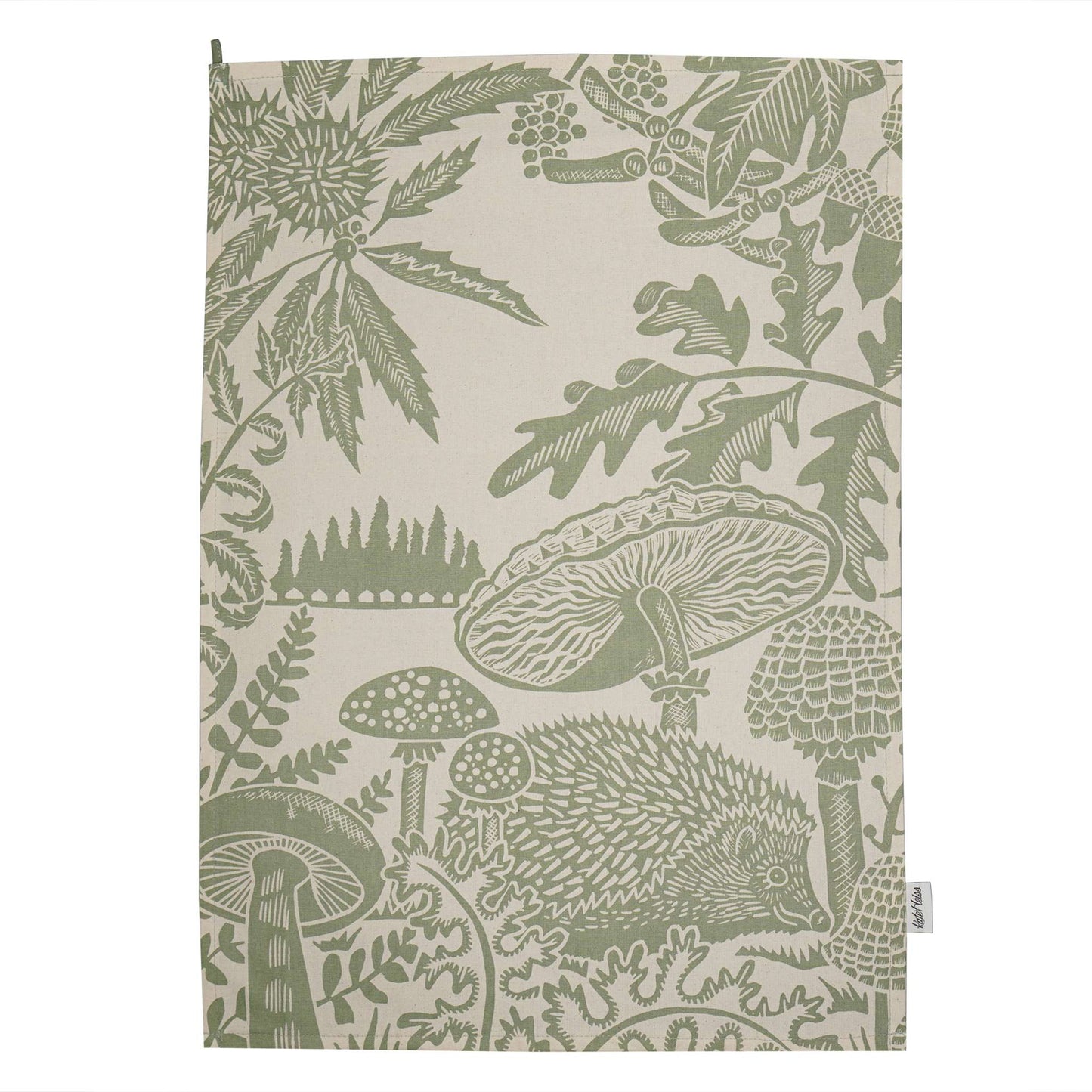 Mushroom Hedgehog Woodland Tea Towel
