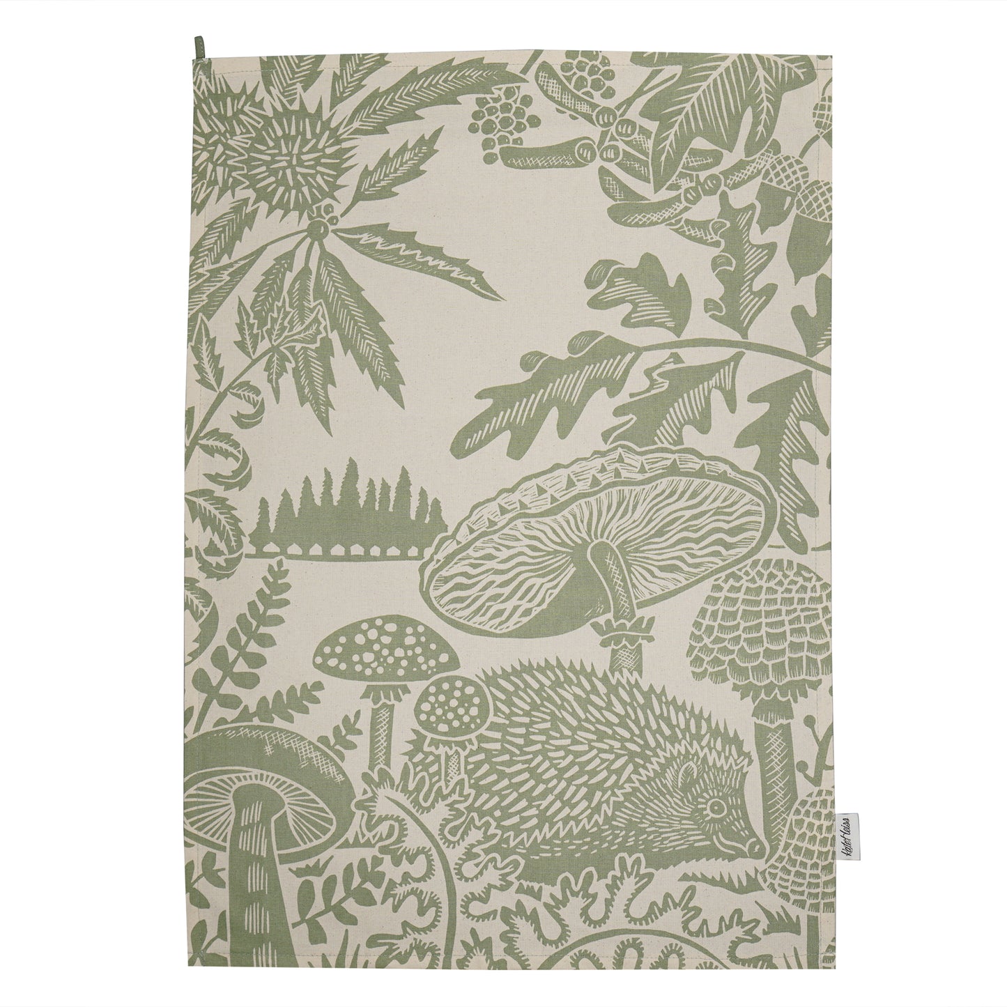 Mushroom Hedgehog Woodland Tea Towel