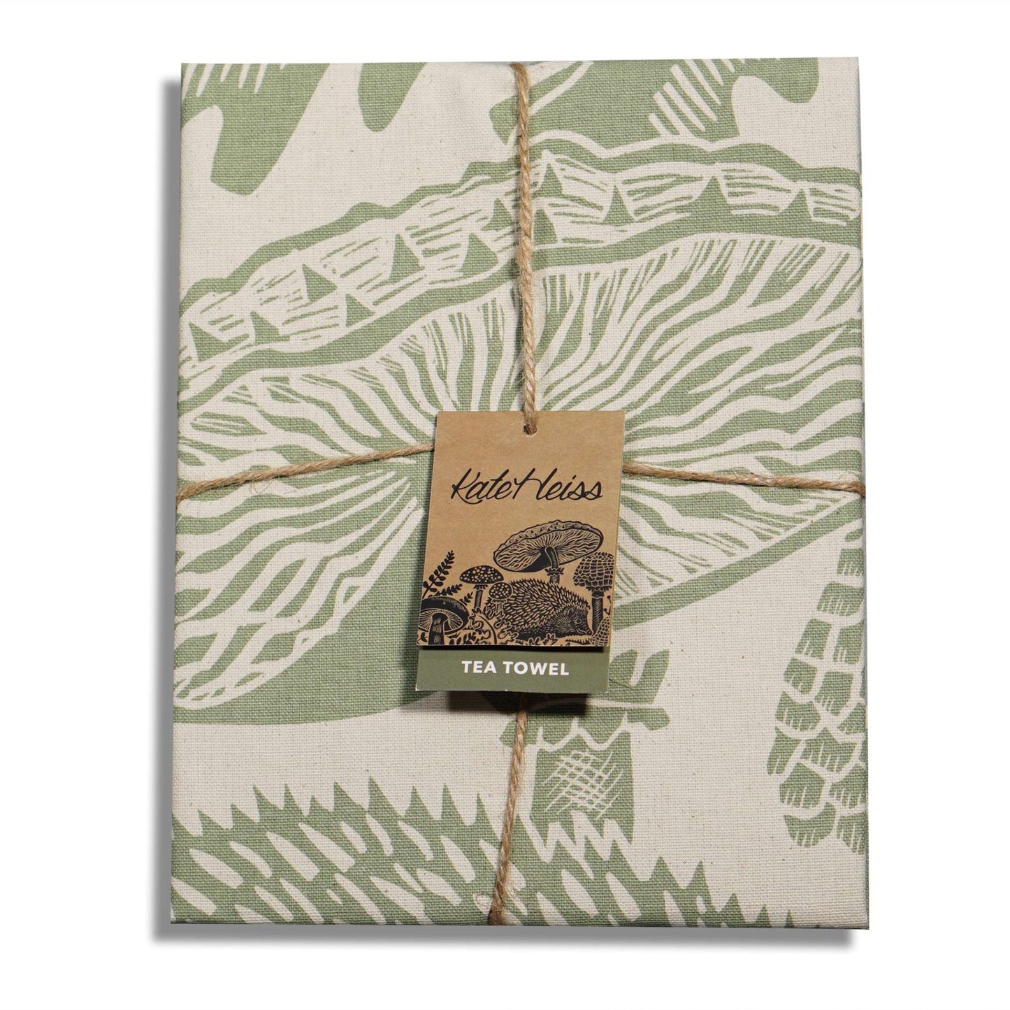 Mushroom Hedgehog Woodland Tea Towel