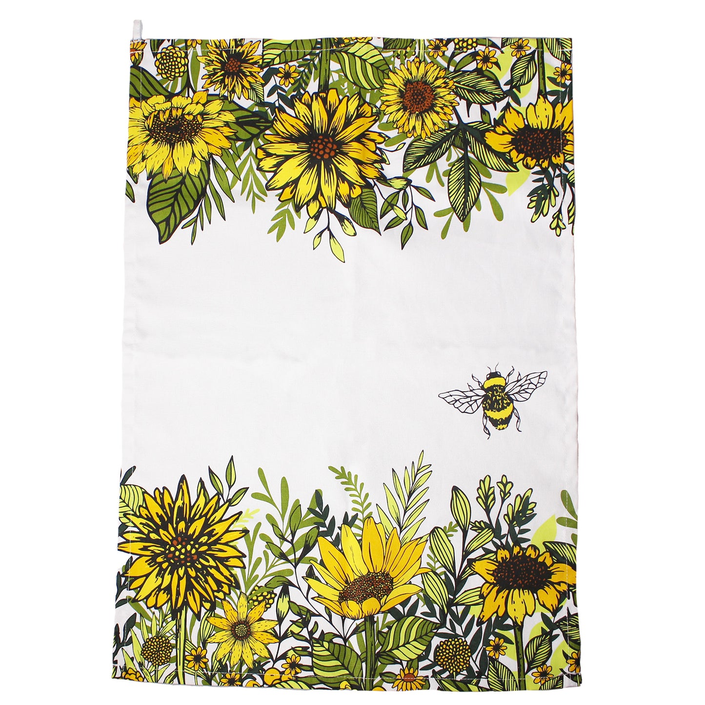 Sunflowers Bee Honey Tea Towel