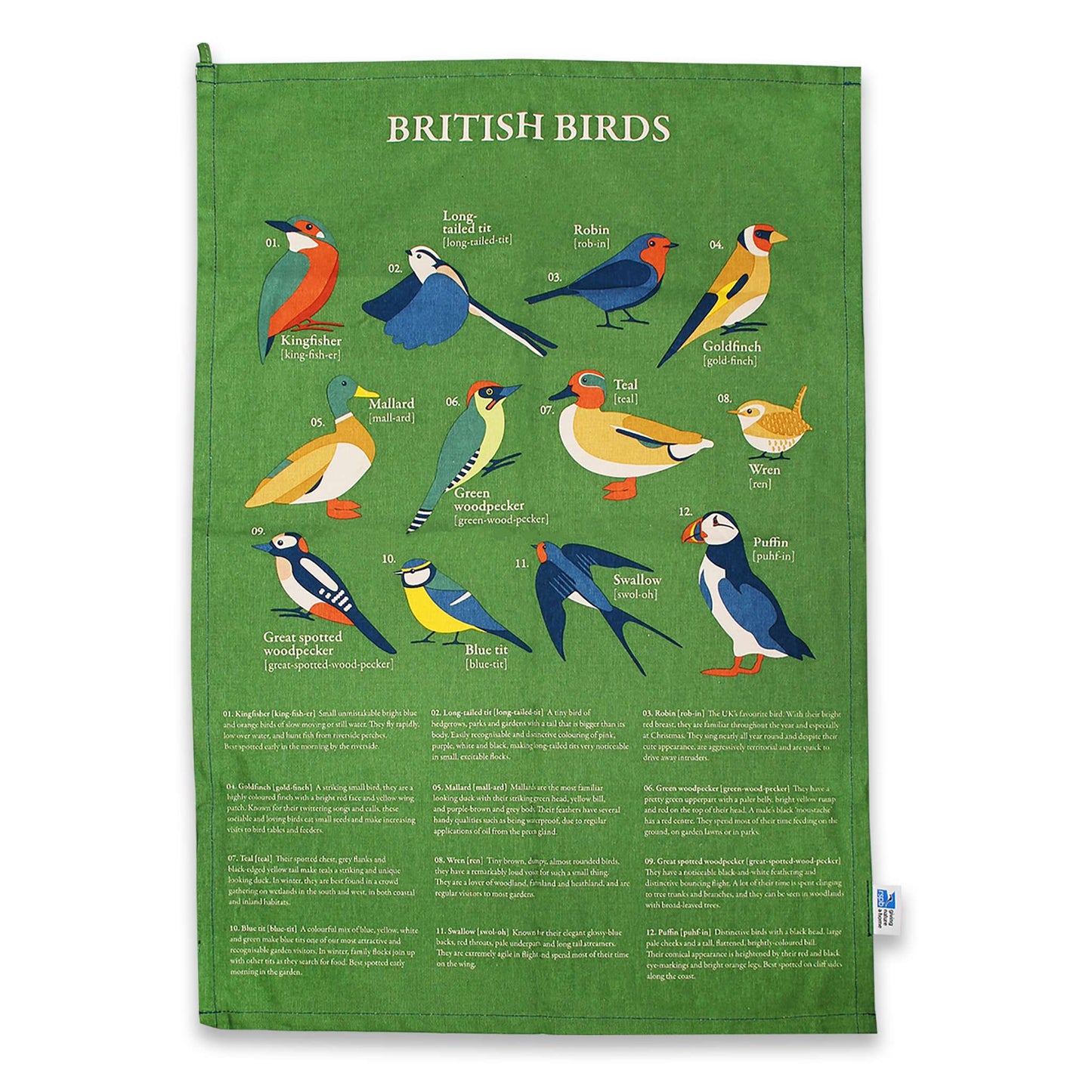 Garden Birds Tea Towel