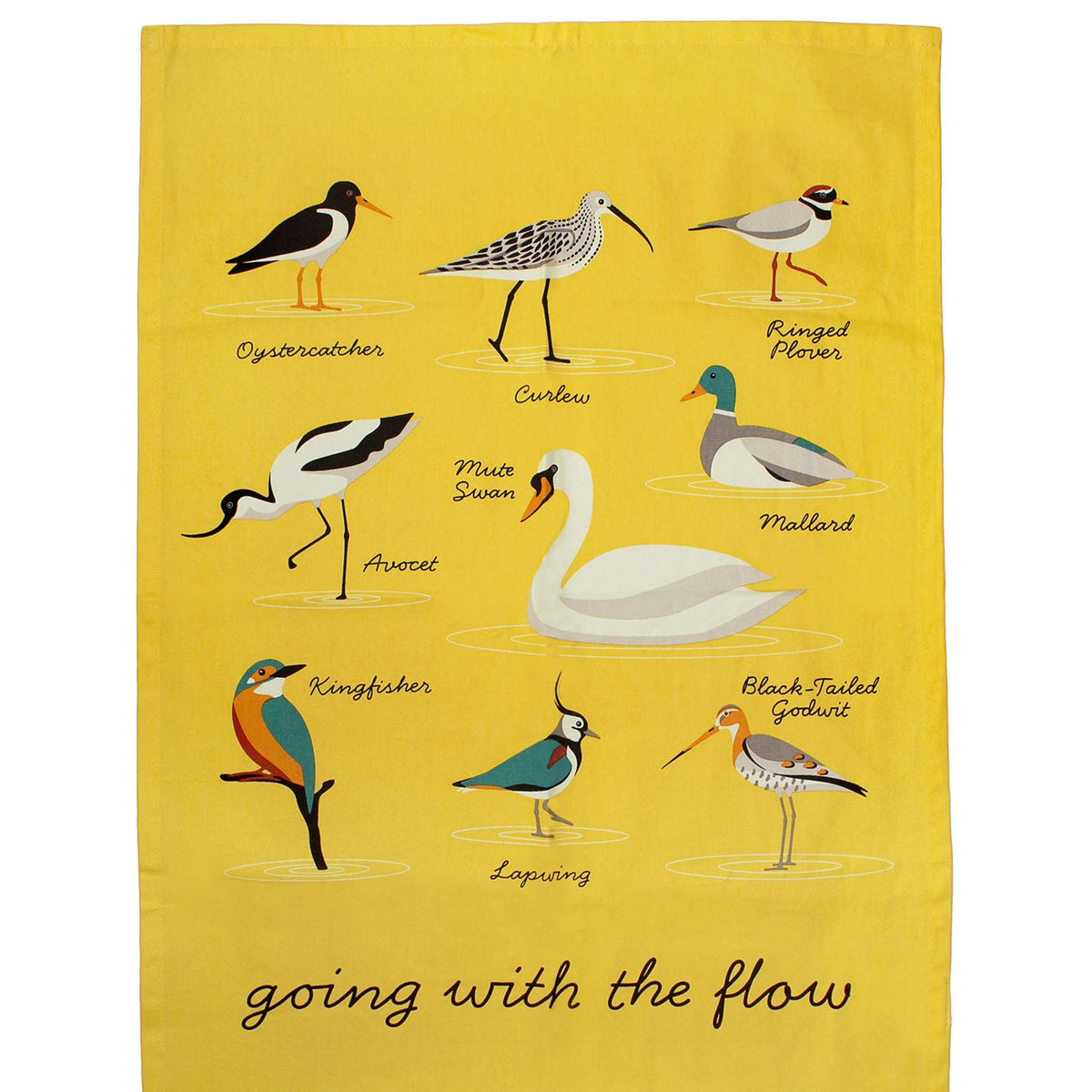 Water Birds Tea Towel - Recycled Cotton