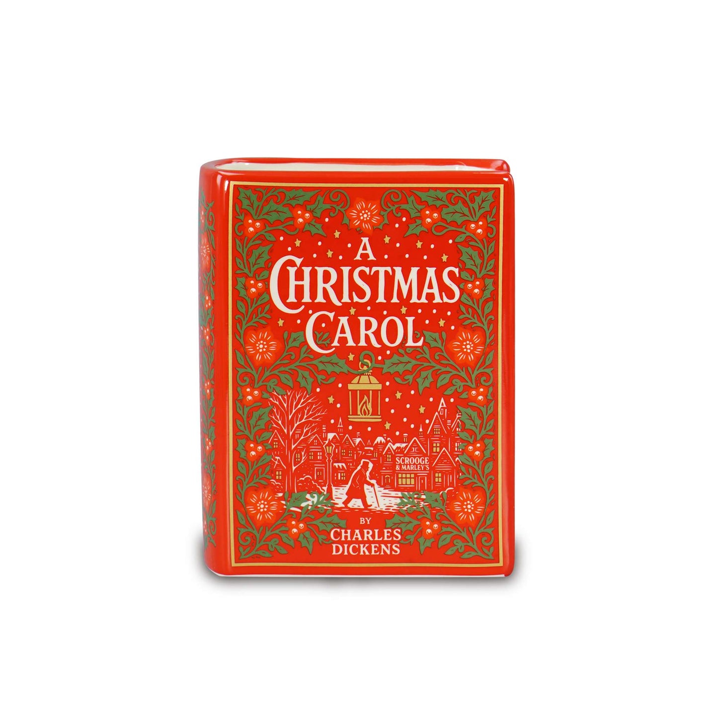 Charles Dickens A Christmas Carol Book Shaped Ceramic Pot