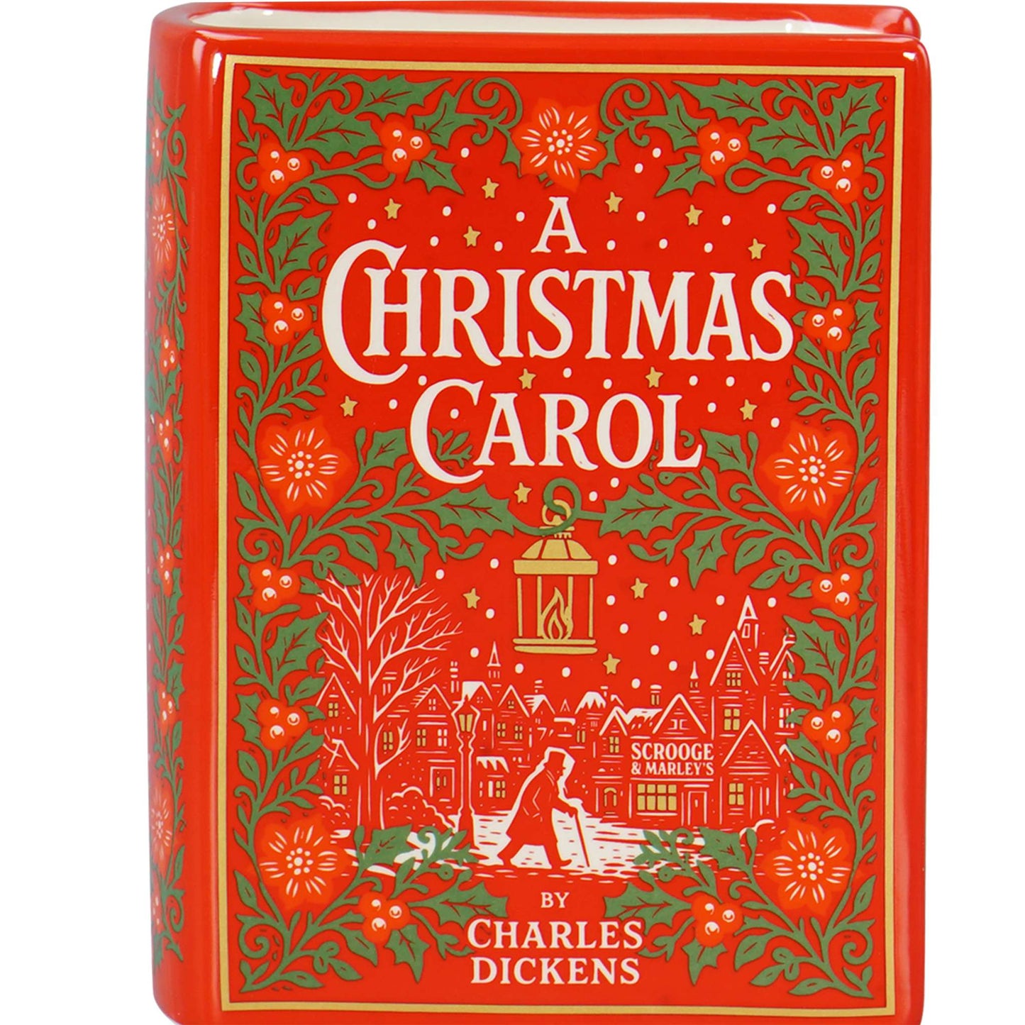 Charles Dickens A Christmas Carol Book Shaped Ceramic Pot
