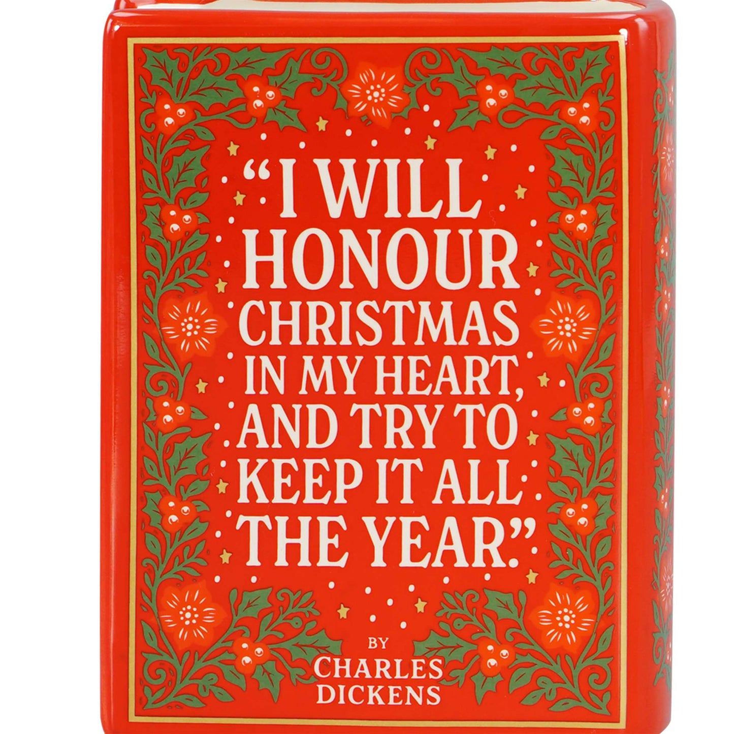 Charles Dickens A Christmas Carol Book Shaped Ceramic Pot
