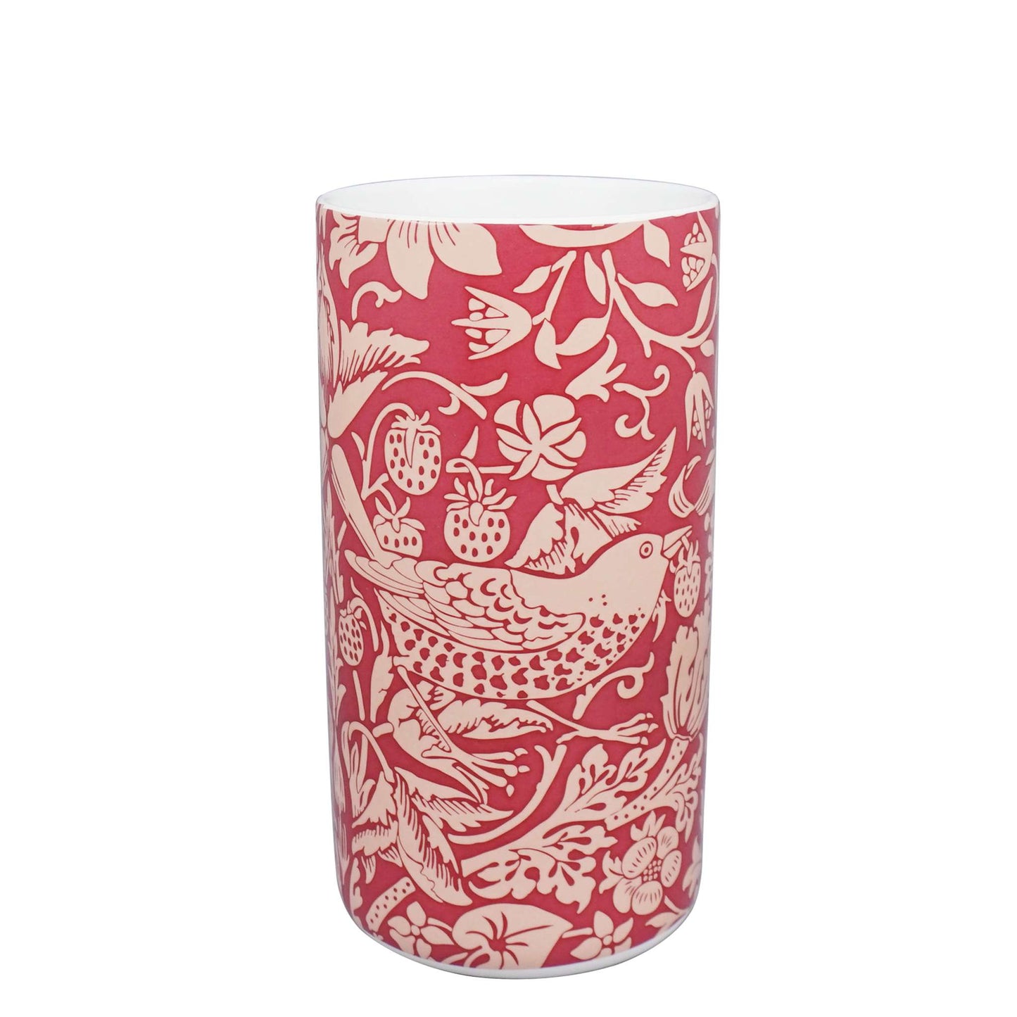 William Morris Vase – Strawberry Thief Raspberry