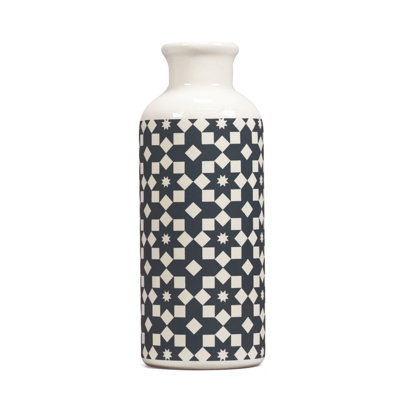 Ceramic Vase Tiles Design Dark Blue