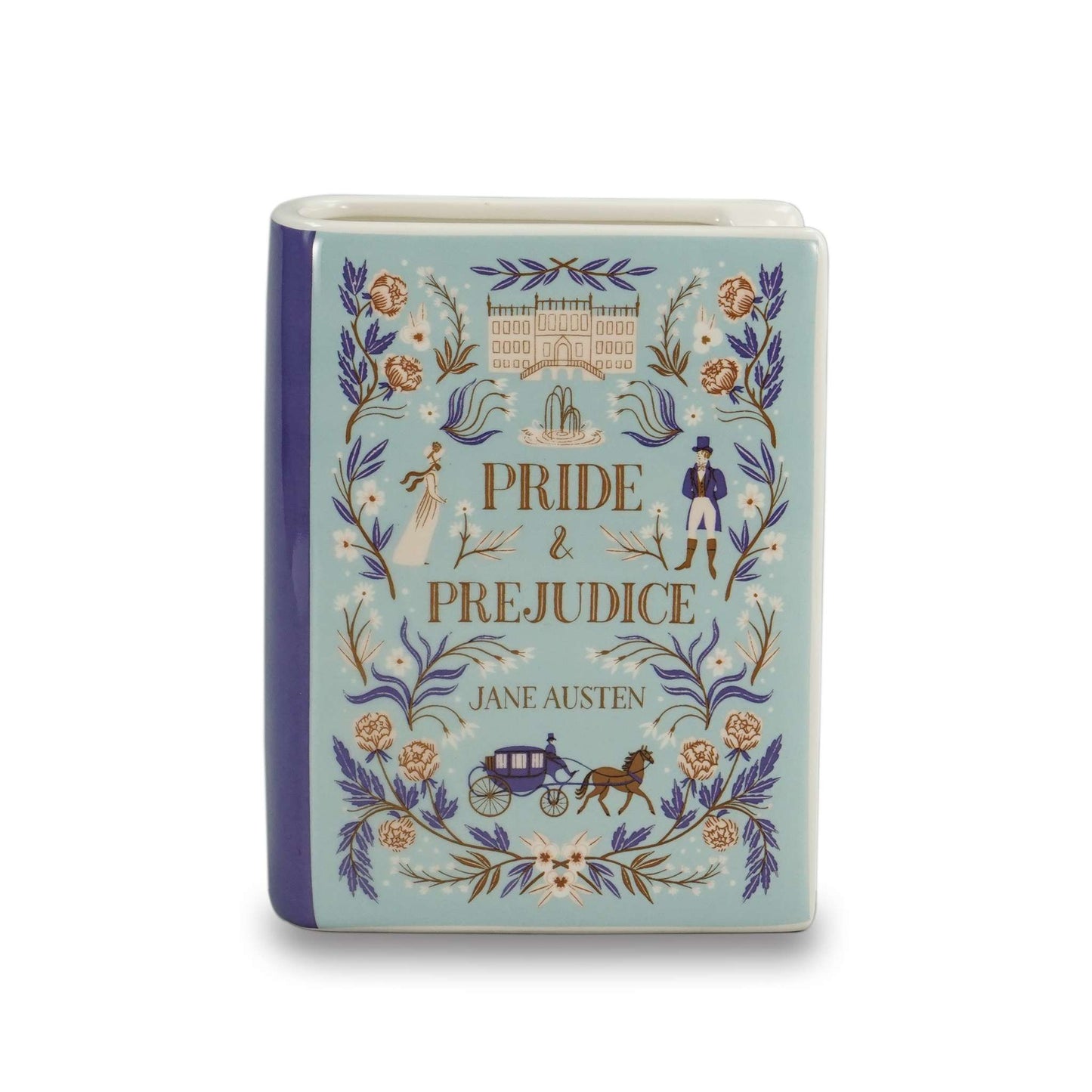 Jane Austen Pride and Prejudice Ceramic Book Vase
