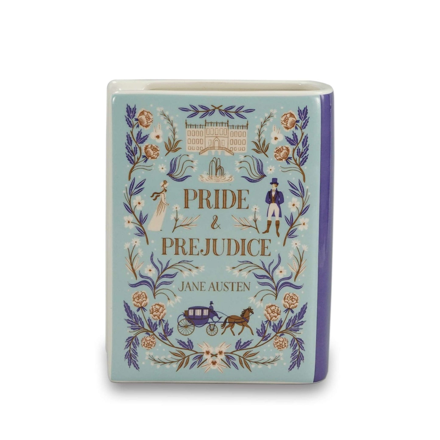 Jane Austen Pride and Prejudice Ceramic Book Vase