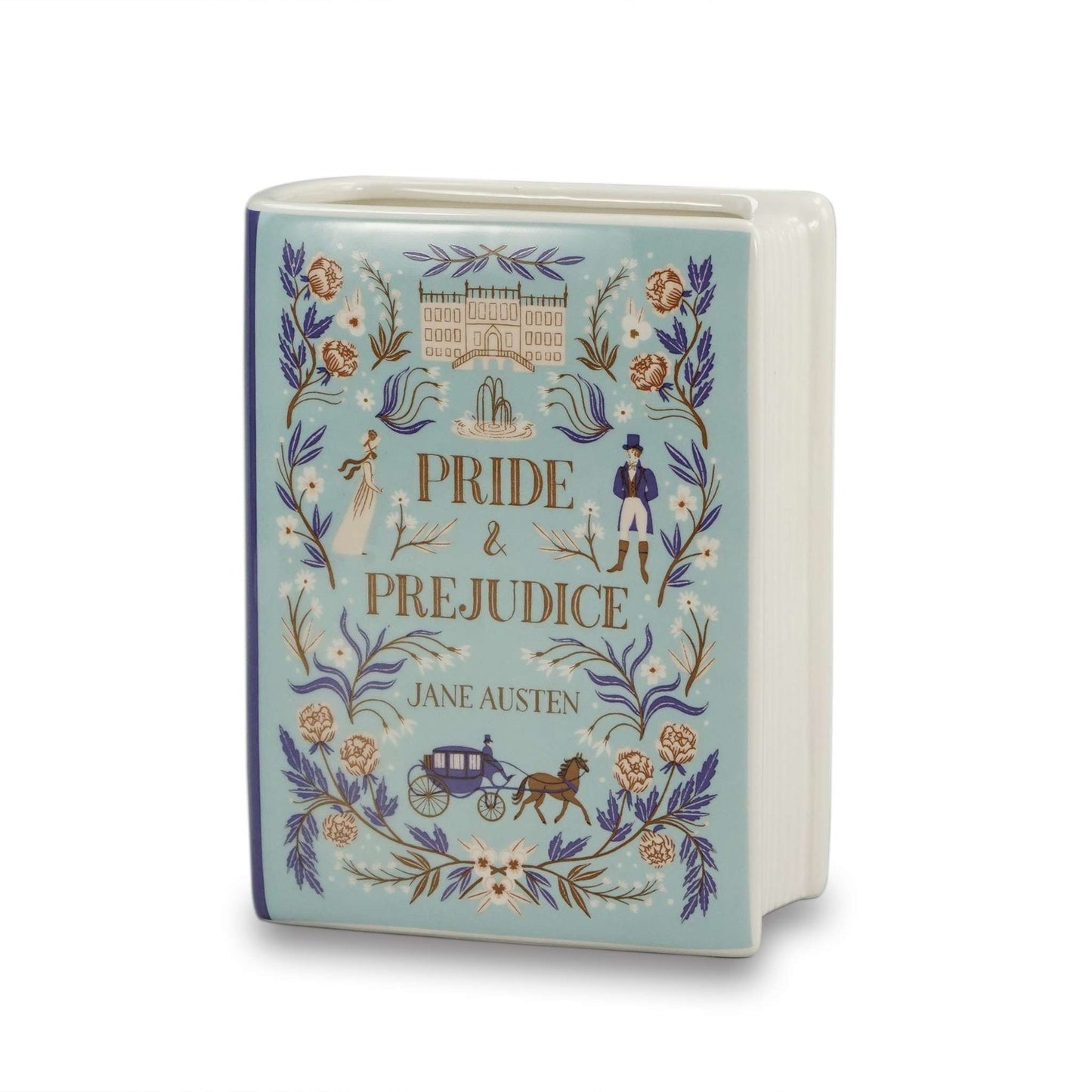 Jane Austen Pride and Prejudice Ceramic Book Vase