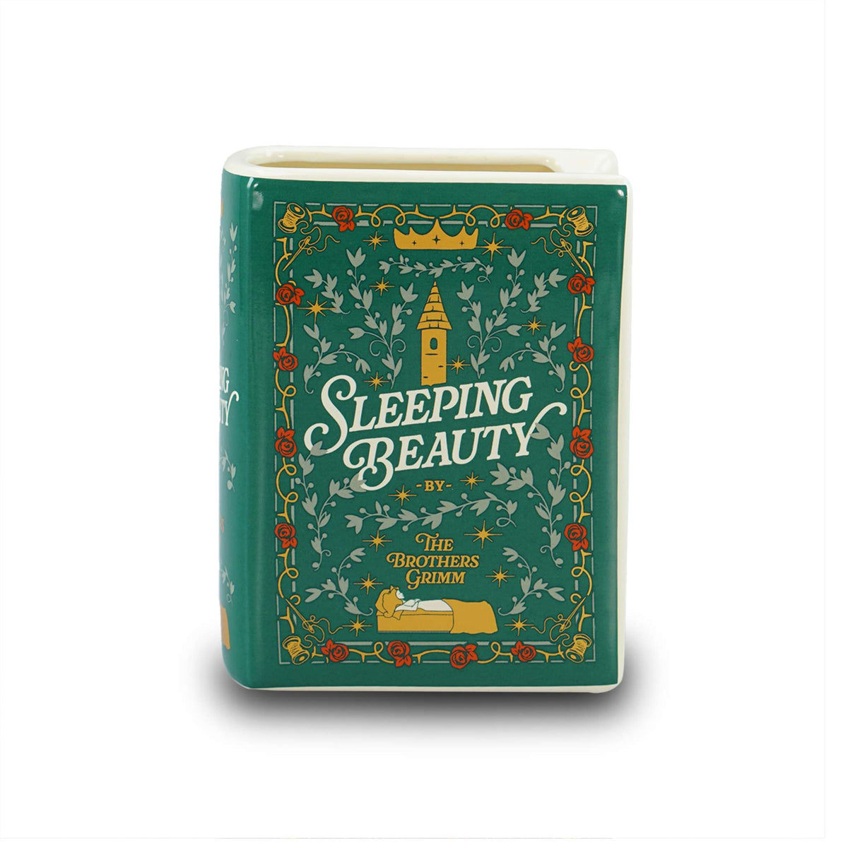 Sleeping Beauty Book-Shaped Ceramic Vase