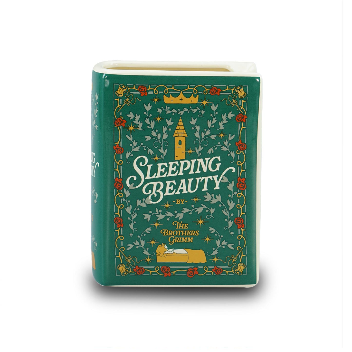 Vase Ceramic Book (5.5") - Sleeping Beauty