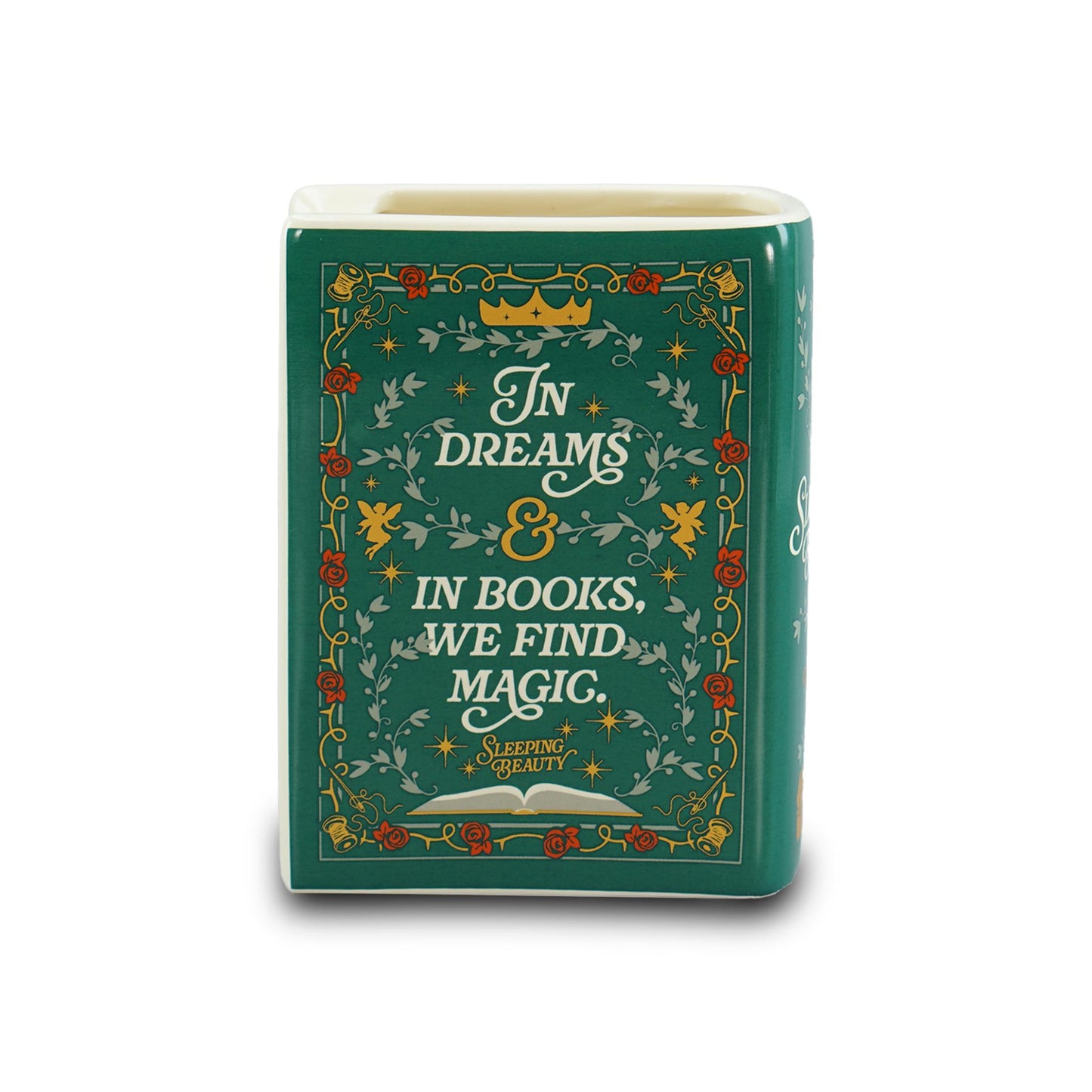 Vase Ceramic Book (5.5") - Sleeping Beauty