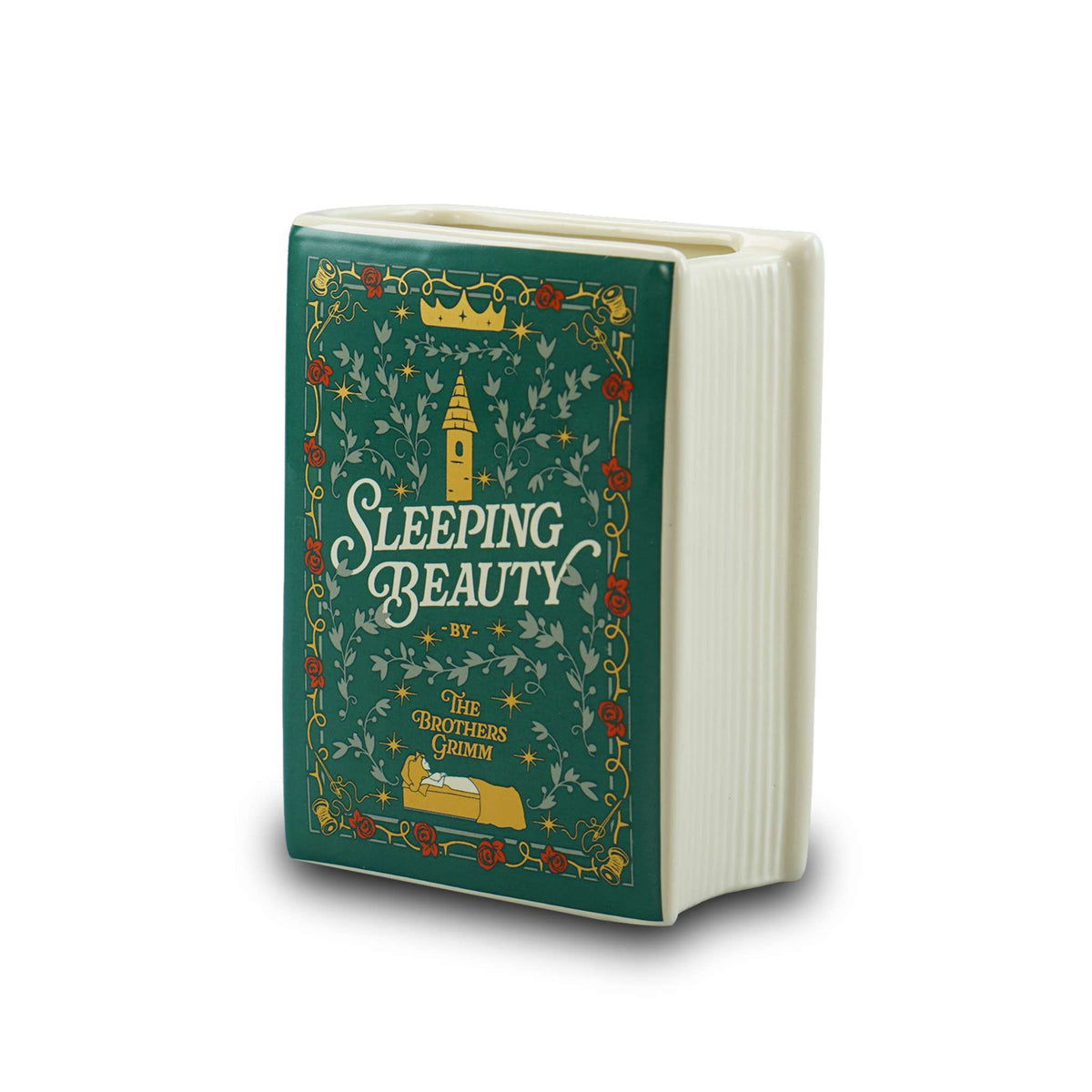 Sleeping Beauty Book-Shaped Ceramic Vase